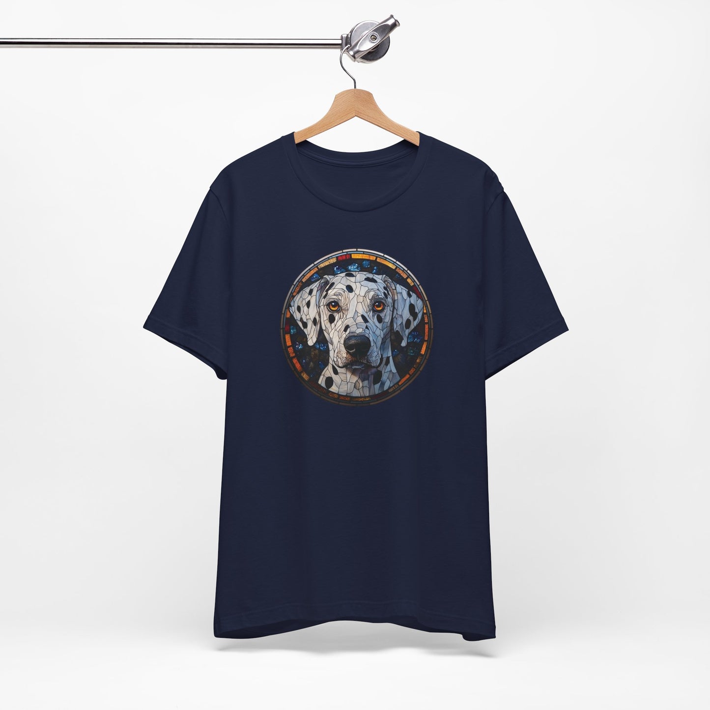 Dalmatian T-Shirt, Dalmatian Shirt, Dalmatian Graphic Design, Gift for Her, Gift for Him, Pet Lover T-Shirt, Pet T-Shirt, Colorful Dalmatian, Colorful Design, Unisex Jersey Short Sleeve Tee