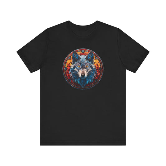 Wolf Tshirt, Wolf Shirt, Wolf Graphic Design, Gift for Her, Gift for Him, Animal Shirt, Colorful Wolf, Colorful Design, Unisex Jersey Short Sleeve Tee